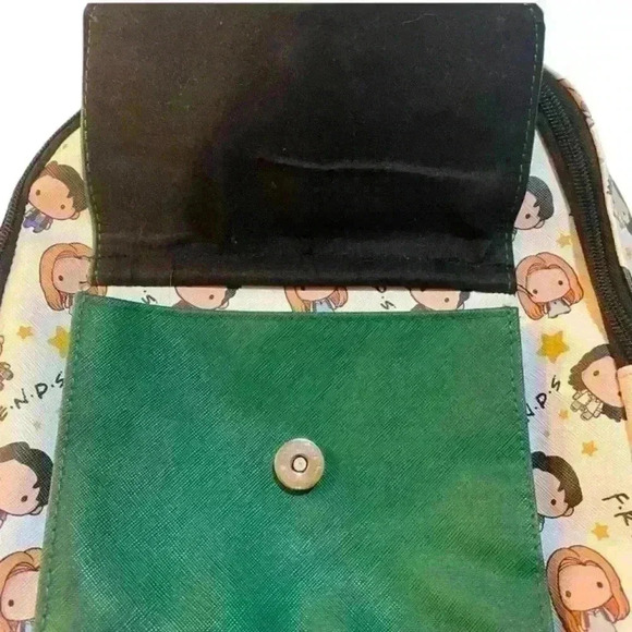 FRIENDS Character Print Backpack with Green Pocket - Picture 3 of 9
